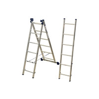 Лестница алюминиевая Алюмет 3х6 ступеней трехсекционная универсальная H3 5306