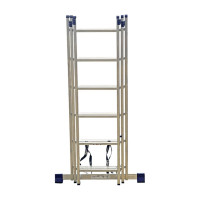 Лестница алюминиевая Алюмет 3х6 ступеней трехсекционная универсальная H3 5306