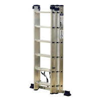 Лестница алюминиевая Алюмет 3х6 ступеней трехсекционная универсальная H3 5306