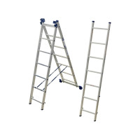 Лестница алюминиевая Алюмет 3х7 ступеней трехсекционная универсальная H3 5307