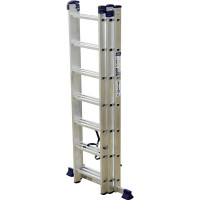 Лестница алюминиевая Алюмет 3х7 ступеней трехсекционная универсальная H3 5307