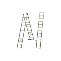 Лестница алюминиевая Алюмет 3х13 ступеней трехсекционная универсальная H3 5313