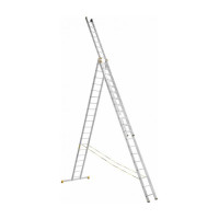 Лестница алюминиевая Алюмет 3х12 ступеней трехсекционная универсальная профессиональная P3 9312