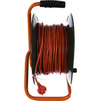 Силовой удлинитель на катушке GLANZEN 50 м 4 гн. ПВС 2х0,75 EB-50-001 00012288