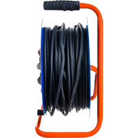 Силовой удлинитель на металлической катушке GLANZEN EB-50-010