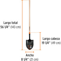 Штыковая лопата Truper дерев. ручка 142 см PRL-P 17175