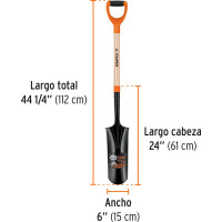 Штыковая дренажная лопата Truper PEP-P 17163