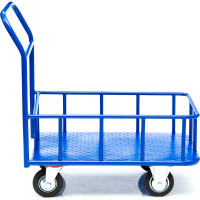 Тележка Стелла-техник платформенная, с бортом, 600х900мм, КПБ-300-125-К