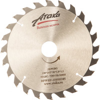 Диск пильный (190 мм; 24T; 30 мм) по дереву профи АТАКА 8078670