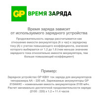 Бытовой аккумулятор GP никель-металлгидридный 2шт. NiMH 2700 мАч блистер 270AAHC-2DECRC2/270AAHC-BL2 270AAHC-2DECRC2 15497463