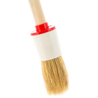Круглая кисть SANTOOL №4 25 мм с деревянной ручкой 010115-004