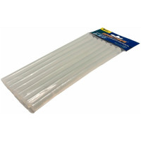 Клей белый, прозрачный (8 шт; 11х200 мм) для клеевого пистолета ПРАКТИКА 641-596