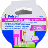 Малярная лента для деликатных поверхностей Folsen 30ммх25м 0272530