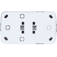 Двойная розетка без заземления, белая UNIVersal Союз Электра 0024