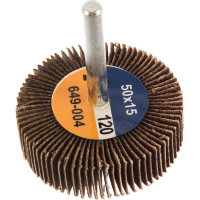 Круг лепестковый с оправкой (50х15 мм; P120) ПРАКТИКА 649-004