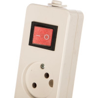 Колодка без зазeмления, с выключателем, 4 гнезда ЭРА K-4s Б0003480