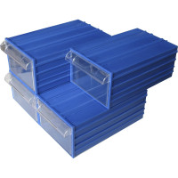 Пластиковый короб Стелла-техник 140х250х100мм, С-2-синий-прозрачный