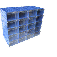 Пластиковый короб Стелла-техник 140х250х100мм, С-2-синий-прозрачный