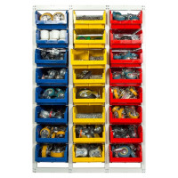 Стеллаж с направляющими Стелла-техник стационарный, 1 основная и 2 дополнительные, CP-4