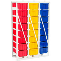 Стеллаж с направляющими Стелла-техник стационарный, 1 основная и 2 дополнительные, CP-4