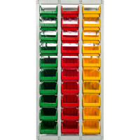 Стеллаж с направляющими Стелла-техник стационарный, 1 основная и 2 дополнительные, CP-3