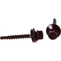 Кровельный саморез Kenner 4,8х35 RAL3005 красное вино 250шт ск353005ф