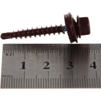 Кровельный саморез Kenner 4,8х35 RAL3005 красное вино 250шт ск353005ф