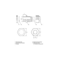 Кабельный ввод сальник FORTISFLEX PG 13.56-12 мм 6403