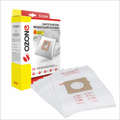 Мешки-пылесборники синтетические (5 шт; с микрофильтром) для пылесоса LG OZONE M-07