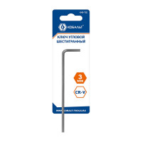 Ключ угловой шестигранный 3 мм Cr-V КОБАЛЬТ 649-752