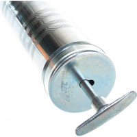 Плунжерный маслозаливной шприц 500мл, сталь, шланг 350мм JTC-JW0821