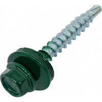 Кровельный саморез Daxmer 4,8x35 RAL 6005 сверло №1, 250 шт 00000303932