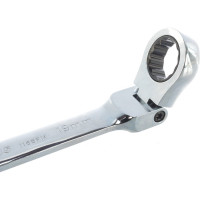 Рожковый ключ с храповиком на шарнире 19мм Hans 1165FM19