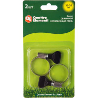 Обжимной хомут QUATTRO ELEMENTI 20-35 мм нержавеющая сталь с ключом 2 шт 642-234