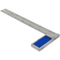 Столярный угольник 350мм, нерж.сталь, чугунное основание КОБАЛЬТ 243-431