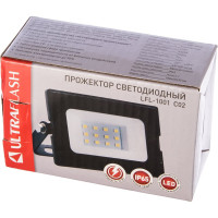 Прожектор LED SMD, черный, 10Вт, 230В, 6500К Ultraflash LFL-1001 C02 12313