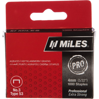 Скобы ZEKKERT Miles тип 53 N3-4mm