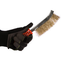 Корщетка с изогнутой пластиковой ручкой FIT IT латунная, тип В 38411