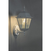 Садово-парковый светильник, четырехгранный на стену вверх 60W E27 230V, белый FERON 4101 11013