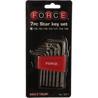 Набор Г-образных ключей с внешней звездочкой FORCE Т10-Т40 7 предметов 5071