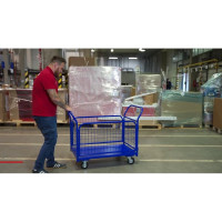 Платформенная тележка с сетчатыми бортами RUSKLAD ТС 3, 600x1000 мм, d125 мм ТС 3 125