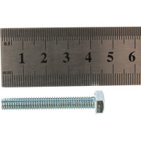 Болт DIN 933 с шестигранной головкой, оцинкованный М6х40, 50шт - коробка Tech-Krep 105204