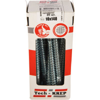 Сантехнический болт DIN 571 оцинкованный 10х140, 20шт - коробка Tech-Krep 126563