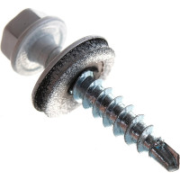 Кровельная саморез Tech-Krep КР сверло 4,8х28 RAL-9003 ярко-белый 300 шт, ведро 127872