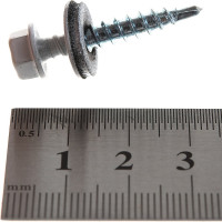 Кровельная саморез Tech-Krep КР сверло 4,8х28 RAL-9003 ярко-белый 300 шт, ведро 127872