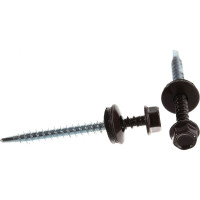 Кровельный саморез Tech-Krep КР сверло 4,8х51 RAL-8017 шоколадно-коричневый 200 шт, ведро 103286