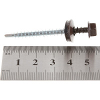 Кровельный саморез Tech-Krep КР сверло 4,8х51 RAL-8017 шоколадно-коричневый 200 шт, ведро 103286