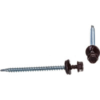 Кровельный саморез Tech-Krep КР сверло 4,8х70 RAL-8017 шоколадно-коричневый 30 шт, коробка с окном 125560