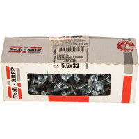 Кровельный саморез Tech-Krep КР ZP сверло 5,5х32 30 шт, коробка с окном 124637