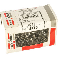 Строительный гвоздь 1.4х25, 200г (примерно 662 шт.)  - коробка Tech-Krep 101994